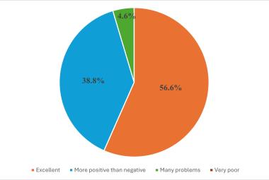 Percentage distribution of postgraduate trainees for each scale of perception